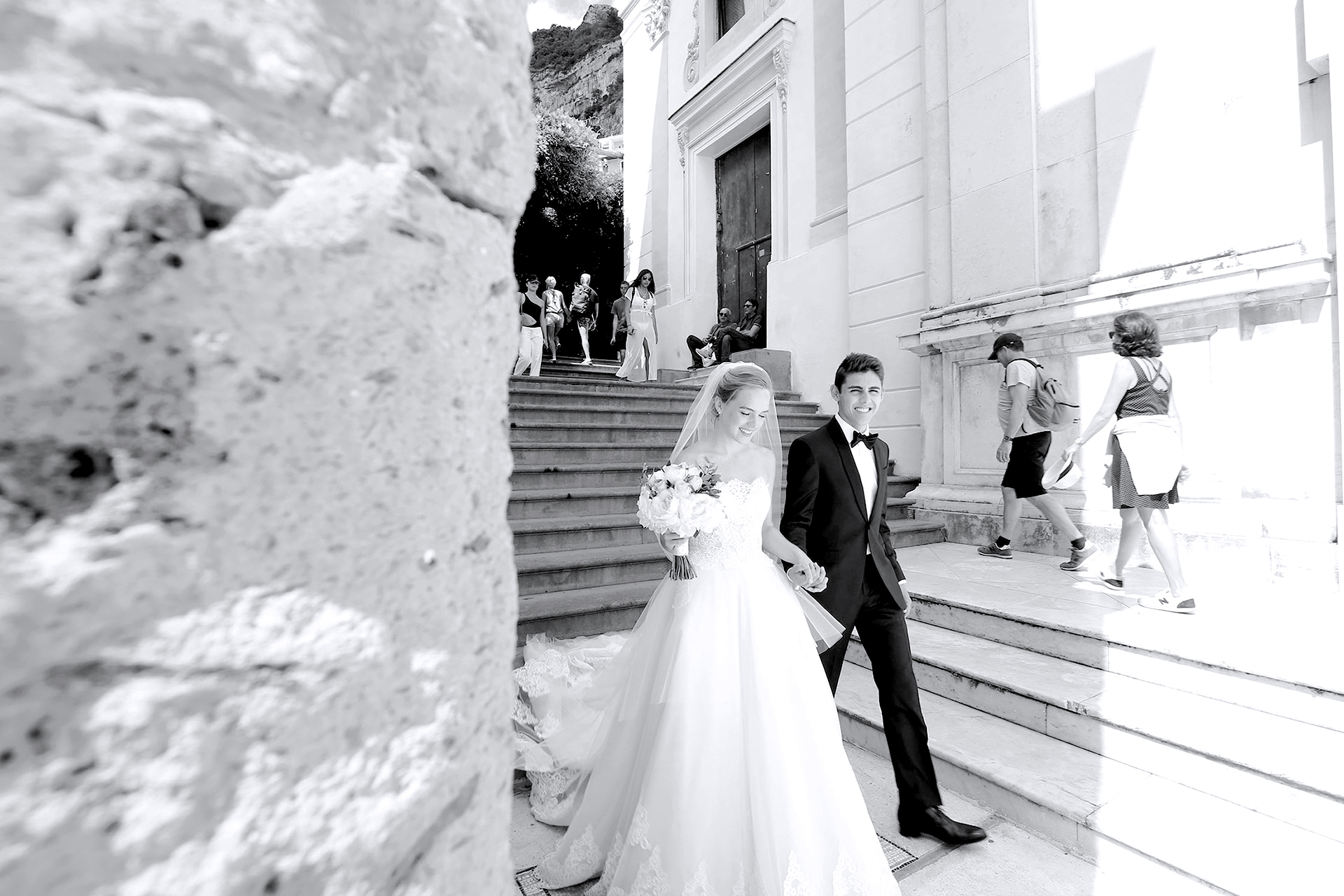 Luxury Destination Wedding Photographer Amalfi Coast Catholic Wedding Positano Shooting Reception La Tagliata Monte Pertuso View Claudia Francese Photography Sisters
