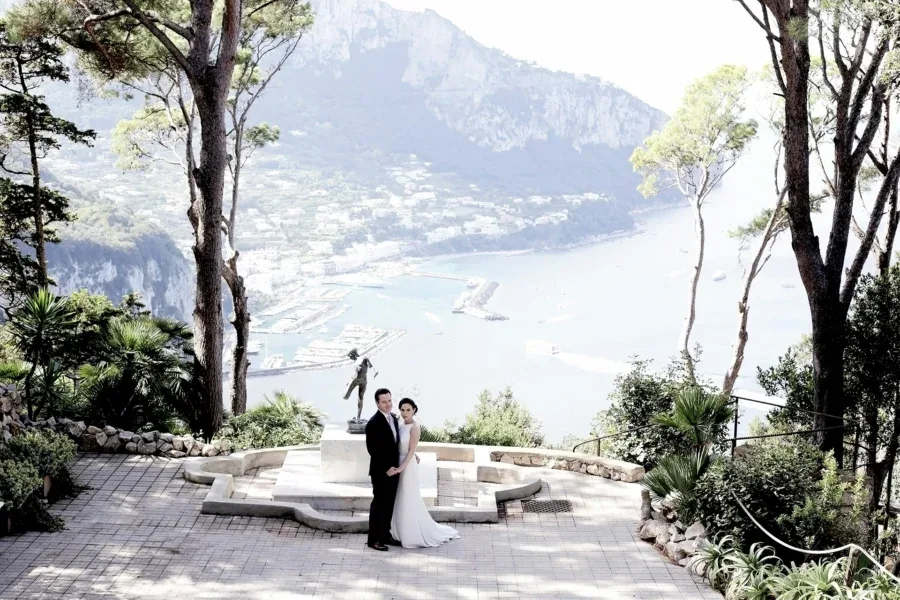 Destination Civil Symbolic Blessing Vows Protestant Wedding in Capri Villa Lysis Claudia Francese Photography Sister